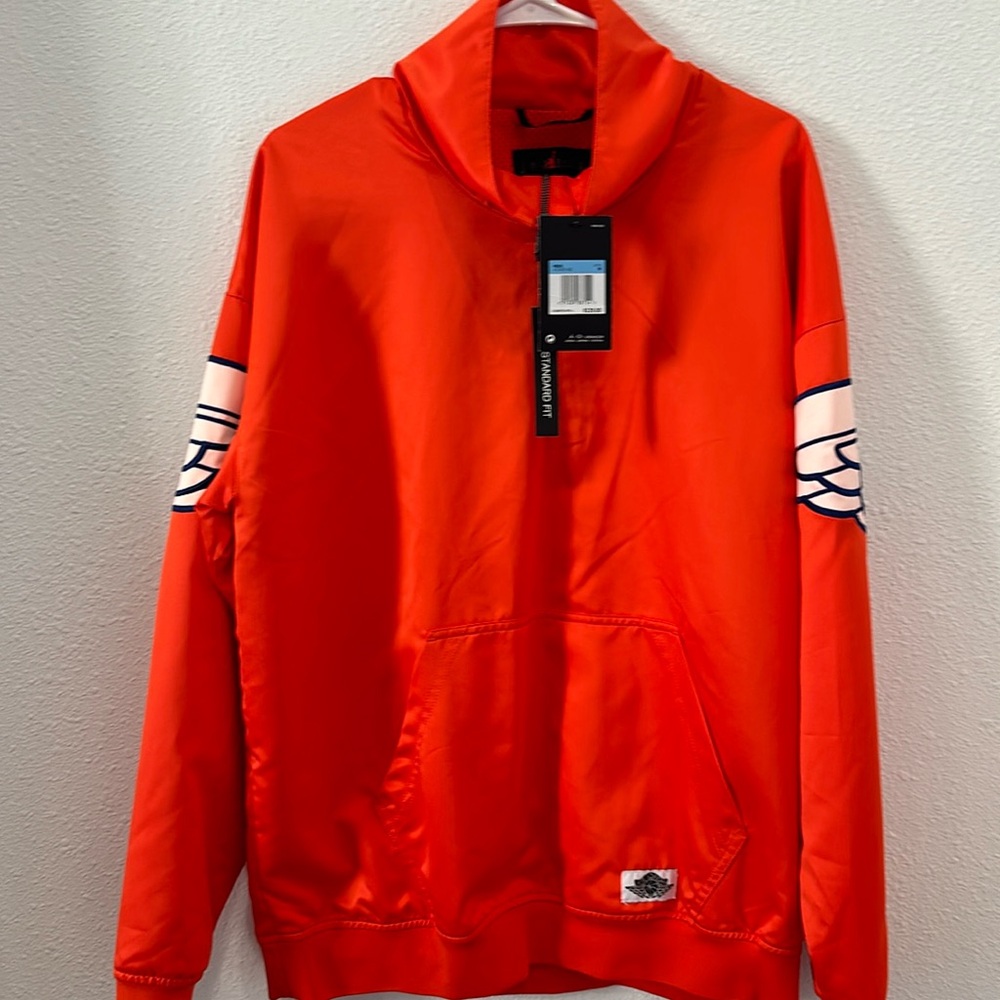 Air Jordan quarter zip jacket men’s new with tags orange wings medium